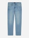 Блакитні прямі джинси з легенькими потертостями | 6631159 | фото 5