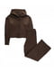 Костюм оверсайз коричневый: кофта, штаны | 6631233 | фото 3