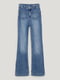 Голубые джинсы-клеш с потертостями | 6631278 | фото 4