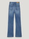 Голубые джинсы-клеш с потертостями | 6631278 | фото 5