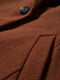 Коричневое пальто средней длины на черных пуговицах | 6631298 | фото 6