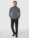 Теплий сірий светр у візерунок-ромби | 6631333 | фото 2