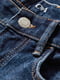 Прямые темно-синие джинсы с потертостями | 6631343 | фото 7