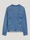 Голубая  джинсовая куртка класического кроя | 6631352 | фото 6