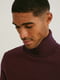 Базовый хлопковый свитер бордового цвета | 6631360 | фото 4