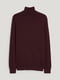 Базовый хлопковый свитер бордового цвета | 6631360 | фото 6