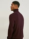 Базовый хлопковый свитер бордового цвета | 6631360 | фото 3