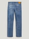 Прямые синие джинсы с потертостями | 6631363 | фото 6