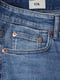 Прямые синие джинсы с потертостями | 6631363 | фото 7