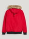 Куртка-парка с капюшоном красного цвета с контрастными черными вставками и кнопками | 6631399 | фото 6
