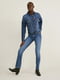 Вінтажні джинси синього кольору з потертостями | 6631408 | фото 2
