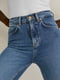 Вінтажні джинси синього кольору з потертостями | 6631408 | фото 4