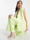 Светло-зеленый пиджак без рукавов на пуговках с декоративными карманами | 6631446 | фото 4