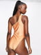 Слитный купальник красивого оранжевого оттенка на одно плече | 6631453 | фото 3