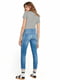 Голубые джинсы skinny с черными принтоваными лампасами | 6631465 | фото 4