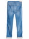 Голубые джинсы skinny с черными принтоваными лампасами | 6631465 | фото 5