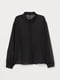 Полупрозрачная блуза черная | 6631503