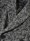 Сіре пальто середньої довжини з візерунком-ялинка з вовною у складі | 6631557 | фото 6