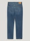 Прямые голубые джинсы с потертостями | 6631633 | фото 6