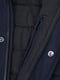 Темно-синяя утепленая куртка на молнии и кнопках | 6631655 | фото 3