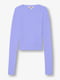 Укороченный фиолетовый джемпер в рубчик | 6631667 | фото 2