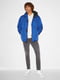 Синяя стеганая куртка с капюшоном и карманами | 6631683 | фото 2