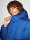 Синяя стеганая куртка с капюшоном и карманами | 6631683 | фото 4