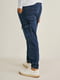Прямые синие джинсы-карго | 6631693 | фото 3