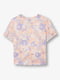 Помаранчева футболка в квітковий принт | 6631715 | фото 3