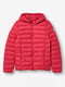 Красная стеганая куртка с карманами и капюшоном | 6631752 | фото 4