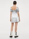 Атласна сіра сукня з драпірованим ліфом | 6631758 | фото 2