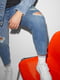 Рваные джинсы-мом голубого цвета | 6631764 | фото 4