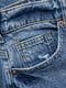 Рваные джинсы-мом голубого цвета | 6631764 | фото 6
