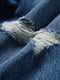 Рваные джинсы-мом голубого цвета | 6631765 | фото 7
