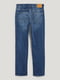 Прямые синие джинсы с потертостями | 6631784 | фото 6