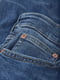Прямые синие джинсы с потертостями | 6631784 | фото 7
