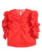 Красная блузка с присбореннными рукавами-фонариками | 6631793 | фото 2