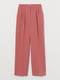 Широкі рожеві штани із загладженими стрілками | 6631832 | фото 4