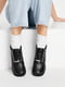 Черные кожаные ботинки на шнуровке | 6631953 | фото 3