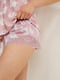 Рожеві піжамні шорти в принт з мереживом | 6631971 | фото 2