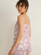 Рожева піжама в квітковий принт: шорти, топ | 6631974 | фото 2