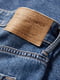 Прямые синие джинсы с потертостями | 6631984 | фото 7
