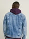 Синяя джинсовая куртка класического кроя | 6631999 | фото 3