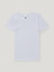 Біла базова футболка з бавовни | 6632002