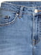 Голубые джинсы-клеш с необработанными краями | 6632034 | фото 5
