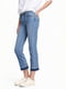 Голубые джинсы-клеш с необработанными краями | 6632034 | фото 3