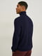 Базовий бавовняний светр темно-синього кольору | 6632100 | фото 2