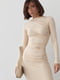 Силуетна сукня кремового кольору з драпіруванням | 6632194 | фото 3