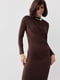 Вечернее коричневое платье с драпировкой | 6632198 | фото 3