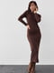 Вечернее коричневое платье с драпировкой | 6632198 | фото 6